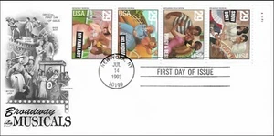 Broadway Musicals My Fair Lady Oklahoma Show Boat Porgy & Bess USA FDC 1993 - Picture 1 of 1