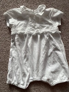 Absorba Baby Girl white romper newborn - Picture 1 of 11