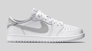 2015 Nike Air Jordan 1 Retro Low OG White Neutral Grey size 7.5. 705329-100. - Picture 1 of 1