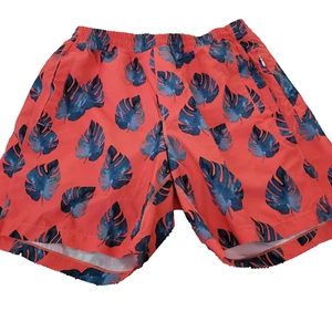 Birddogs Boom for Your Boomstick Swim Trunks Mens Large Blue Coral Lined Palms - Picture 1 of 8