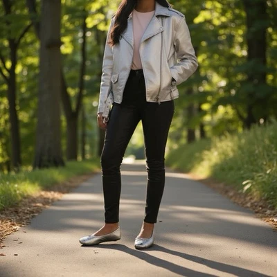 Nuevo en caja Alexander McQueen Punk Metálico Ballet Pisos Talla 41 $890 Foto 1 de 4