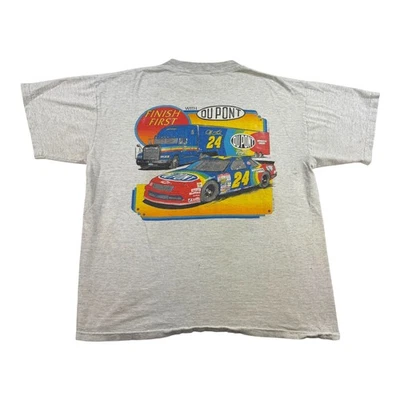 Camisa De Colección DuPont Racing Para Hombres XL Gris NASCAR Auto Racing Jeff Gordon 24 Años 90 Foto 1 de 4