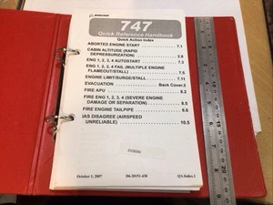 Manual de referencia rápida Boeing 747-400 QRH 2007 D6-30151-438 FCOM USADO - Imagen 1 de 21