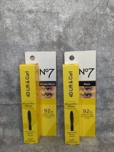 No7 4D Lift & Curl Wimpern Effekt Mascara Braun/Schwarz & Schwarz Kombination - Bild 1 von 3