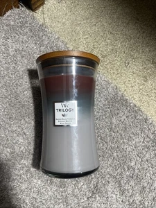 WoodWick Autumn Embers Smoked Walnut & Maple, Evening Bonfire, Wood Smoke Large - Picture 1 of 5