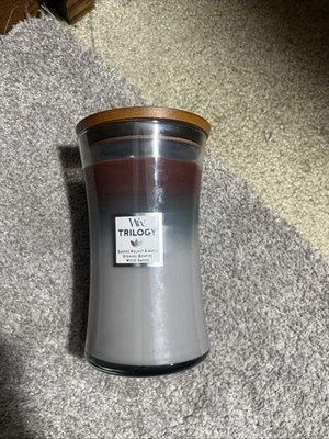 WoodWick Autumn Embers Smoked Walnut & Maple, Evening Bonfire, Wood Smoke Large - Image 1 of 4