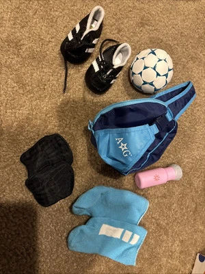American Girl Doll Soccer Kit WITH CLEATS AND UNIFORM. All included - Image 1 of 4
