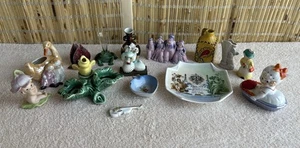 Vintage 15 Pc Mixed Lot Porcelain/Ceramic Decor Littles - Vases Figures Planters - Picture 1 of 20