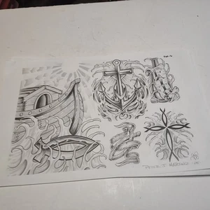 Peter Martinez 2005 Flash Art 3 fogli 17" x 11" e 3 fogli arte ispanoamericana - Foto 1 di 10