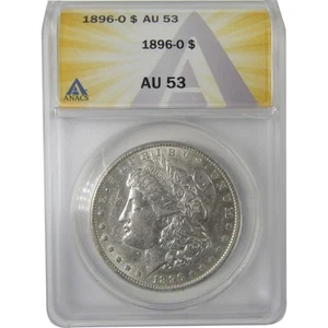 1896 O Morgan Dollar AU 53 ANACS Silver $1 Coin SKU:I18966 - Picture 1 of 4