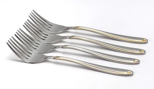 4 Salad Forks 6 1/2” ESTASI Alessandro for Mikasa 18/8 Stainless Steel Flatware - Picture 1 of 4