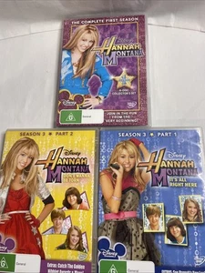 Hannah Montana Complete Series Seasons 1 & 3 DVDs TV Miley Cyrus R4 Free Post GC - Picture 1 of 13