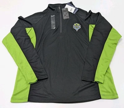 Mens Seattle Sounders FC Full Zip Jacket Hoodie Sz Large Tall Fanatics - Image 1 of 4