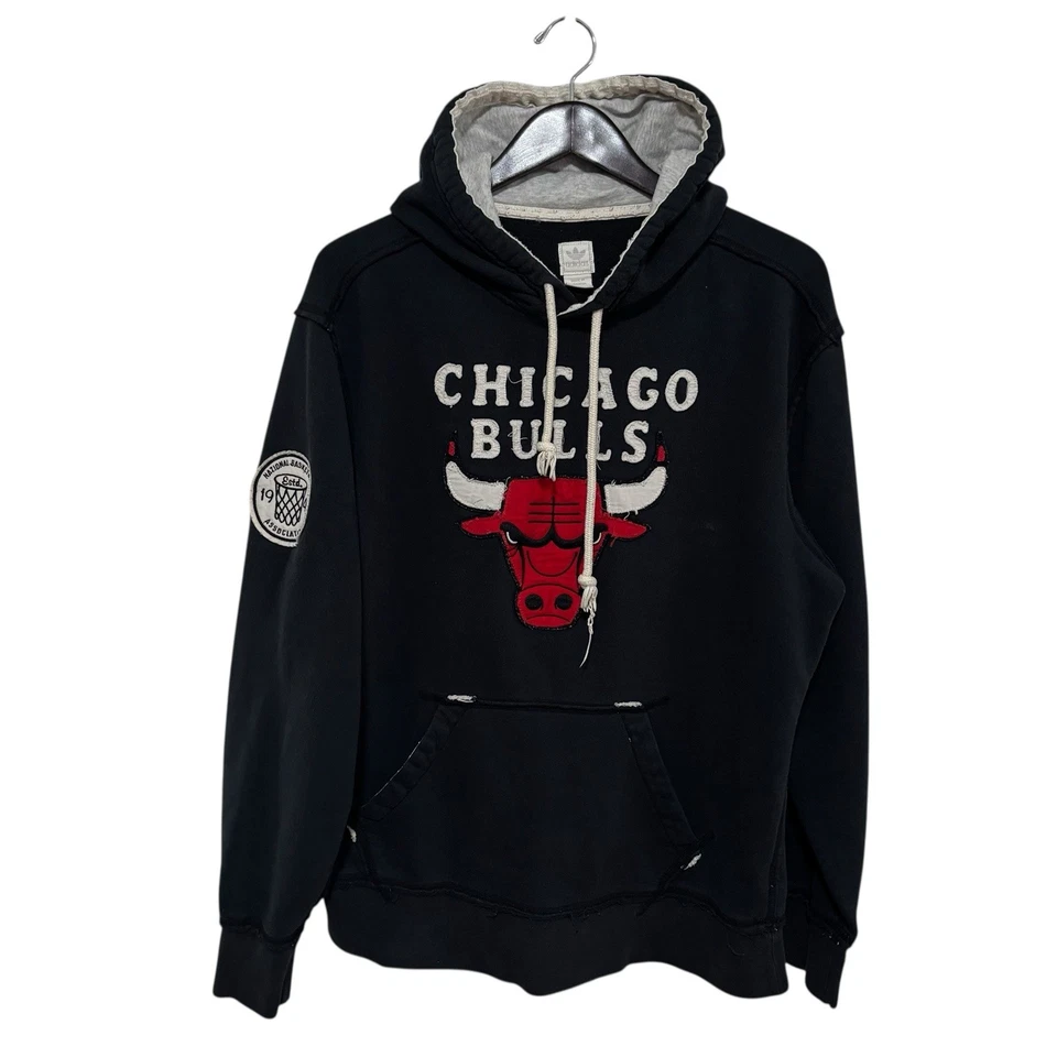 Adidas Originales NBA Chicago Bulls Sudadera con Capucha Negra Talla Grande 23 x 29 Foto 1 de 4