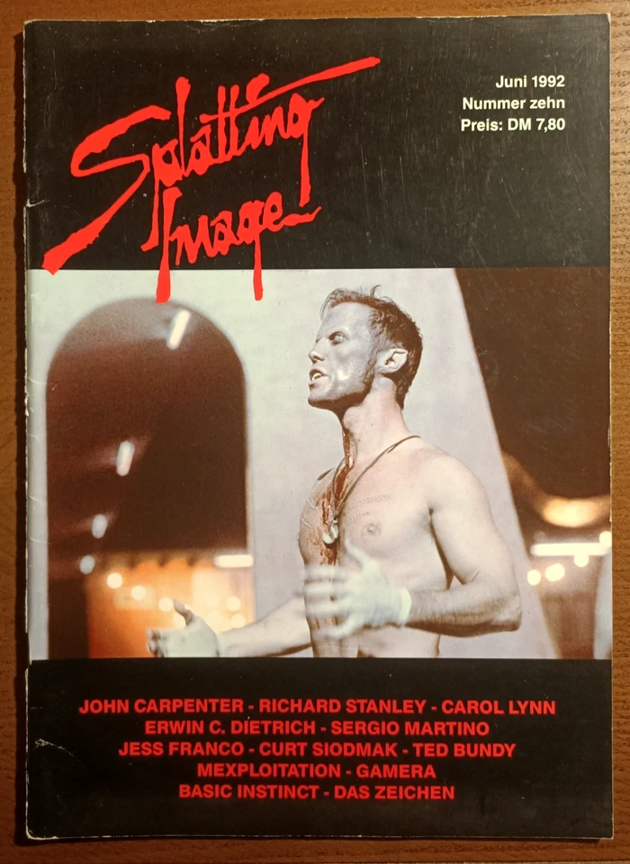 Splatting Image: June 1992 - German Horror Magazine / Carpenter, Richard Stanley - Bild 1 von 4