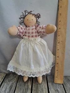 Country Stoffpuppe 10 Zoll Stoff Handarbeit #4679L461 - Bild 1 von 9