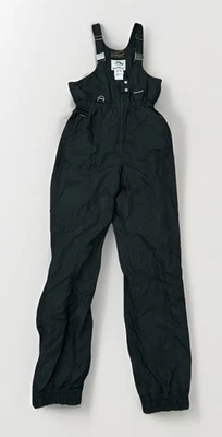 Babero de esquí vintage Decente Entrant SC para mujer talla 30 hecho en Japón pantalones de nieve negros Foto 1 de 4