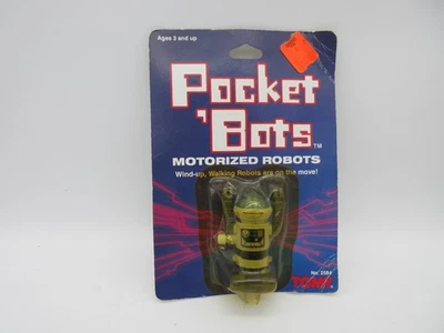 Vintage POCKET BOTS Wind-Up Walking Robot #2584 [Tomy, 1984]  NIP! Blue Dome - Image 1 of 4