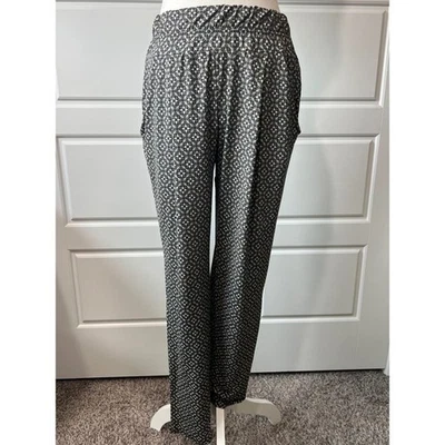 Jennifer Lopez Lounge Pants Geometric Print Elastic Waist Casual XS - Image 1 of 4