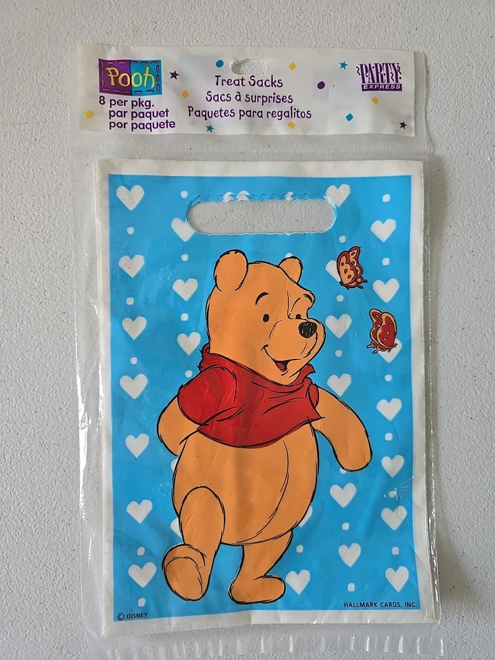 Sacos de regalo de cumpleaños de Winnie The Pooh Party Express de colección 8 quilates Nuevo sello Disney Foto 1 de 2