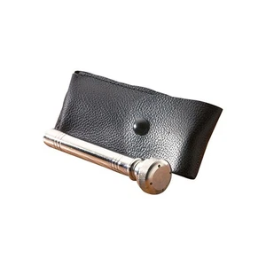 Pocket Holy Water Sprinkler – Stainless Steel with Leather Snap Case – Portable - Picture 1 of 2
