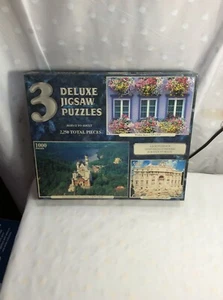 SURE-LOX BRAND 3 DELUXE JIGSAW PUZZLES 2250 PC. NEW IN BOX. NEVER OPENED. - Picture 1 of 5