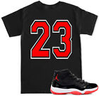 Xi 23 Red T Shirt To Match With Air Jordan 11 Retro 11 Bred Black Red Og Shoes