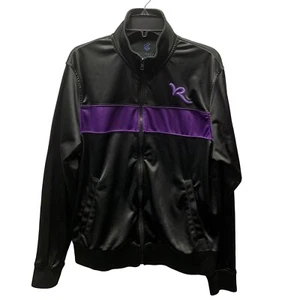 Vintage Rocawear Track Jacket Unisex M Classic Black Purple Hip Hop Streetwear - Picture 1 of 10