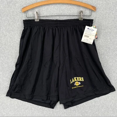 Vintage Los Angeles Lakers 90s Champion NBA Authentics Practice Shorts 2XL NWT - Image 1 of 4