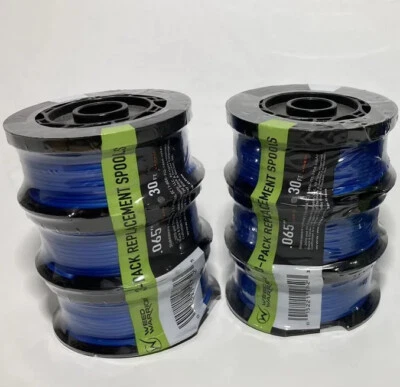 Lot of 2 | Weed Warrior® .065"x 30' String Trim Line Spools 3-Pack (6 Spools) - Image 1 of 4