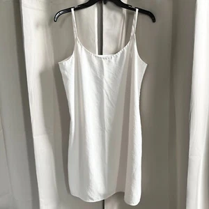 Everlane Slip Dress Size 10 White Coquette Quiet Luxury Boho Minimalist 17990 - Picture 1 of 7