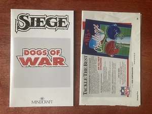 Siege Dogs of War (Siege Expansion) Manual only + magazine clippings *No Game* - Imagen 1 de 1