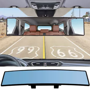 Universal Broadway 270MM Wide Convex Interior Clip On Rear View Clear Mirror - Picture 1 of 12