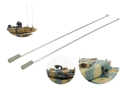 1/24 Henglong Antenna Spring Whip RC Battle Tank Accessories Parts 12.5cm 2pcs - Image 1 of 4