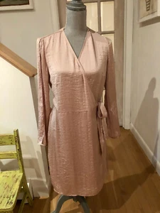 Anthropologie R+B Mode, nude/hellrosa Wickeltop/ Kleid, Cut Out Ärmel, Gr. S - Bild 1 von 11