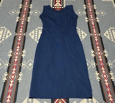 Valentino Roma Navy Sheath Dress EU 38 US 2 Open Back Bow BR - Image 1 of 4