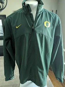 Oregon Ducks Full Zip Nike Jacket Dri Fit Size Large Green  - Picture 1 of 5