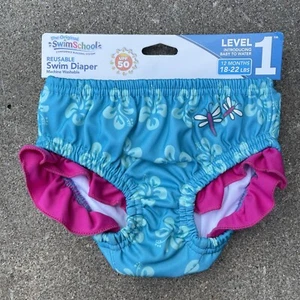 Swim School Reusable Swim Diaper 12 Months 18-22 lbs Ruffles UPF 50 New Level 1 - Picture 1 of 2