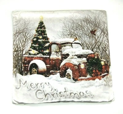 Holiday Truck Decorative Christmas Pillow 16 x 16 in. - Image 1 of 4