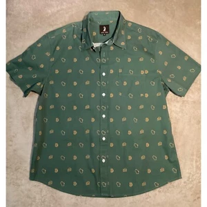 Jack and Sage Button Up Shirt Wisconsin Beer Cheese Print Short Sleeve XL - Picture 1 of 6