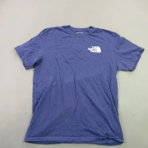 North Face Shirt Mens Medium Short Sleeve Lightweight Workout Crew Neck Blue - Picture 1 of 7