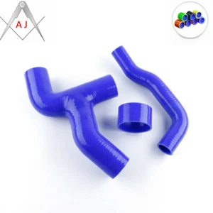 Blue For Subaru WRX GDB VER 7-9 Y-pipe 2000-2006 Silicone Intercooler Turbo Hose - Picture 1 of 4