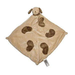 Puppy Dog Lovey Tan Brown Knotted Plush Angel Dear Security Blanket Beige Baby - Picture 1 of 11