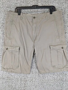 Levi's Ripstop Cargo Shorts Men's 36 Beige White Tab Flat Front Outdoors Hiking - Picture 1 of 13