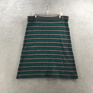 Liz Claiborne A Line Skirt Womens XXL Multicolor Striped Elastic Waist Band NEW - Picture 1 of 14