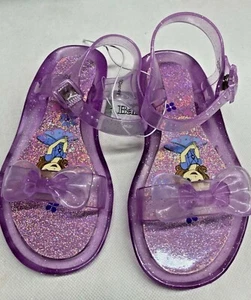 Disney Store Sofia The First Jelly Glitter Sandals Purple Bow Size 10 NWT - Picture 1 of 5