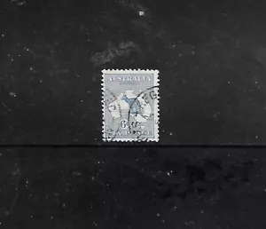 Australia # 8 USED 6p Blue Kangaroo on Map Issue of 1913 - "Registered" Cancel - Picture 1 of 1