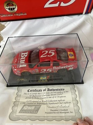 Revell 1:24 Diecast Nascar Ken Schrader Bud Budweiser Red Monte Carlo  #25 Case - Image 1 of 4