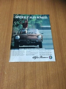 1980 ALFA ROMEO SPIDER 2000 1600 VINTAGE ADVERTISING ERA - Picture 1 of 1