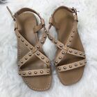 Marc Fisher studded sandals size 7.5 brown